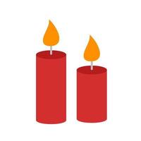 icono de línea de velas vector