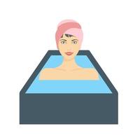 Hot Water Bath Line Icon vector