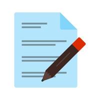 Write Report Line Icon vector