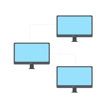 Systems Network Line Icon vector
