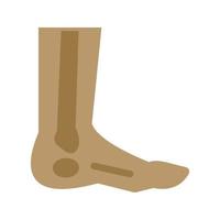 Foot Skeleton Line Icon vector