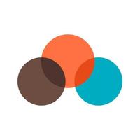 Venn Diagram Line Icon vector