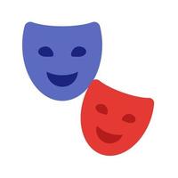 Two Masks Line Icon vector