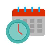 Scheduled Date and Time Line Icon vector