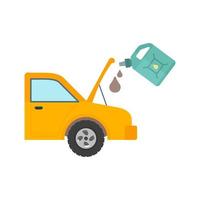 Car and Oil Can Line Icon