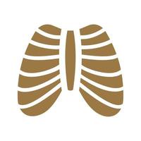 Ribcage Line Icon vector