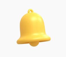 3d Realistic Bell Icon vector Illustration