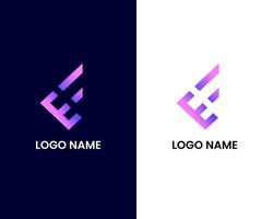 plantilla de diseño de logotipo moderno letra e y f vector