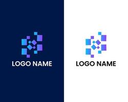 letra e con plantilla de diseño de logotipo tecnológico vector