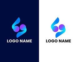 plantilla de diseño de logotipo moderno colorido creativo letra s vector