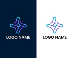 plantilla de diseño de logotipo moderno creativo letra n vector