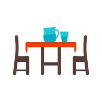 Dinner Table Line Icon vector