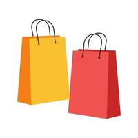 icono de línea de bolsas de compras vector