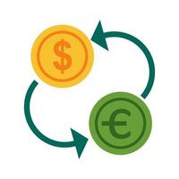 Currency Exchange Line Icon vector