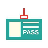 Pass Card Line Icon vector