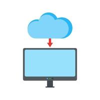 Cloud Connection Line Icon vector