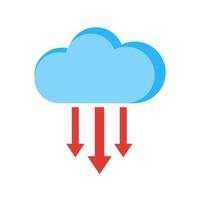 icono de línea de entrada de nube vector