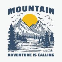 mountain illustration design vector
