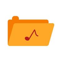 Music Folder Line Icon vector