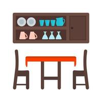 Dining Room Line Icon vector