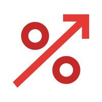 High Percentage Line Icon vector