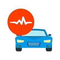 icono de la línea de salud del automóvil vector