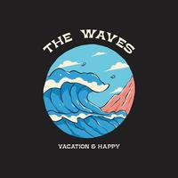 the waves illustration vector