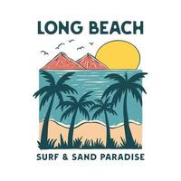 long beach illustration vector