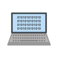 Computer Binary Code Line Icon vector