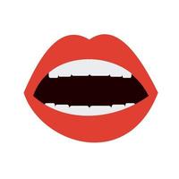 Mouth Line Icon vector