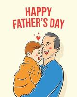 father's day illustration vector