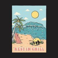 rest in chill illustration vector