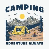 diseño de ilustración de campamento vector