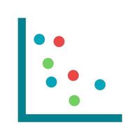 Scatter Plot I Line Icon vector