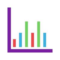 Column Chart Line Icon vector