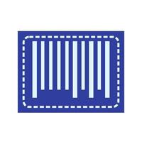 Cutting Bar Code Line Icon vector