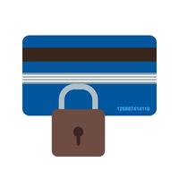 Secure Card Line Icon vector