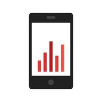 Stats on Cell Line Icon vector