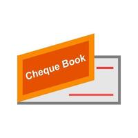 Cheque Book Line Icon vector