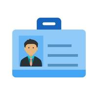 Identity Card Line Icon vector