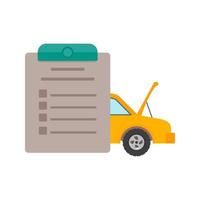 Checked Items in Car Line Icon vector