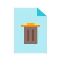 Trash Document Line Icon vector