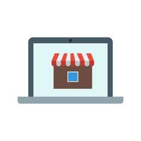 Web Shop Line Icon vector