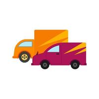 Parked Trucks Line Icon vector