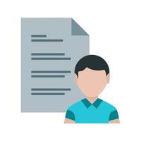 Customer Data Line Icon vector