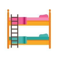 icono de línea de dormitorio infantil vector