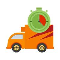 Time Based Delivery Line Icon vector