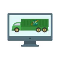 Online Logistics Line Icon vector