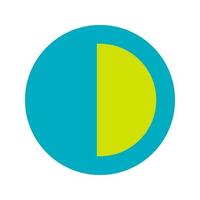 Half Pie Chart Line Icon vector