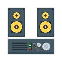 icono de línea del sistema de audio vector